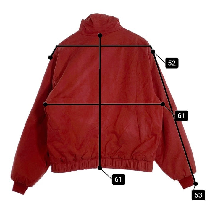 80’s L.L.Bean エルエルビーン スタンドカラー コットンキャンバスジップアップジャケット ウールチェックライナー レッド Size M 福生店