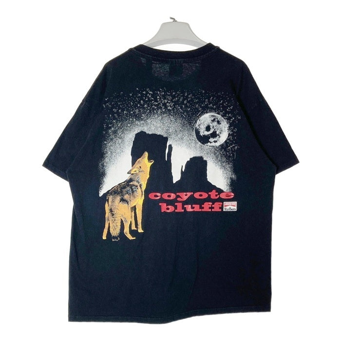 Marlboro マルボロ 90's Hanesボディ シングルステッチ Coyote Bluff ポケット付きTシャツ ブラック sizeXL 瑞穂店