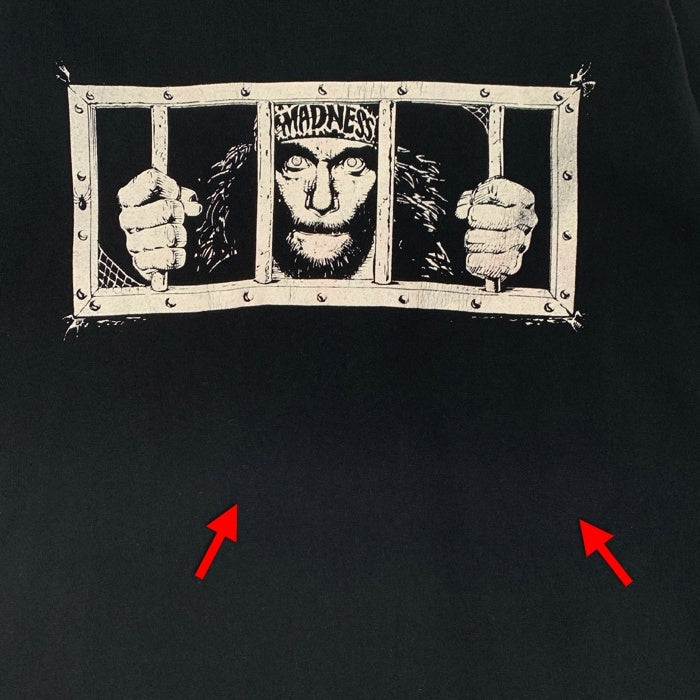 90's n.W.o Macho Man Randy Savage ランディサベージ MADNESS プリントTシャツ ブラック プロレス Size XL 相当 福生店