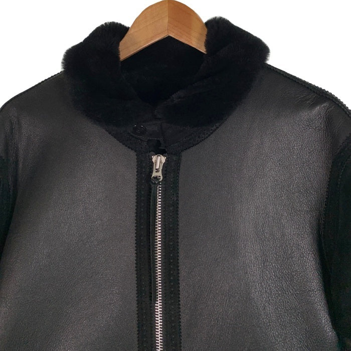NEIGHBORHOOD ネイバーフッド 19AW B-3 M-JKT フライトジャケット リアルムートン 羊革 ブラック 192SZNH-JKM01 Size XL 福生店