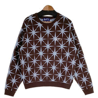 BoTT ボット Spakle Jacquard Knit Sweater スパークル ジャカードニット コットンセーター 総柄 ブラウン 253BoTT26 Size L 福生店