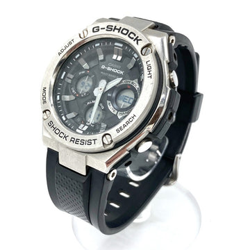 CASIO カシオ G-SHOCK タフソーラー デジアナ クォーツ腕時計 ラバーベルト シルバー ブラック文字盤 GST-W110 瑞穂店