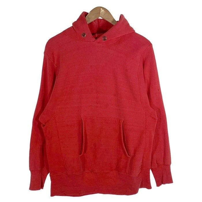 70-80's Champion チャンピオン リバースウィーブ プルオーバースウェットパーカー 目無し レッド USA製 単色タグ Size M 福生店