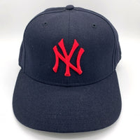 90's New Era ニューエラ 59FIFTY MLB ニューヨーク・ヤンキース ウールベースボールキャップ ネイビー 赤刺繡 USA製 Size 7 1/4(57.7cm) 福生店