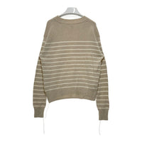 MASU エムエーエスユー 19AW PABLO SWEATER パブロ ウール ボーダーニットセーター ベージュ ホワイト MUFW-KN0291 Size 46 瑞穂店