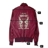 HYSTERIC GLAMOUR ヒステリックグラマー 4AB-1572 バック刺繍 ヒスガール ジップアップブルゾン ボルドー sizeM 瑞穂店
