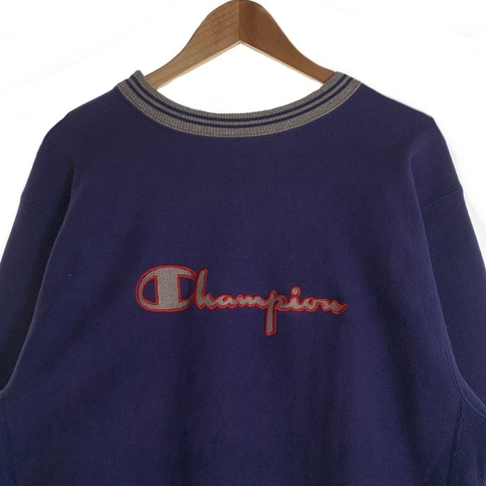 90's Champion チャンピオン REVERSE WEAVE リバースウィーブ クルーネック スウェット パープル USA製 Size X-LARGE 福生店