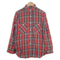 60's BIG YANK ビッグヤンク マチ付 フランネルチェックシャツ レッド Size S 相当 福生店