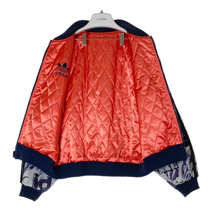 adidas アディダス デサント製 リバーシブル キルティング ボンバージャケット グレー sizeM-L 瑞穂店