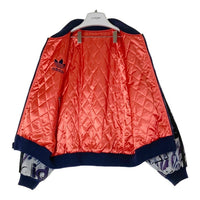 adidas アディダス デサント製 リバーシブル キルティング ボンバージャケット グレー sizeM-L 瑞穂店