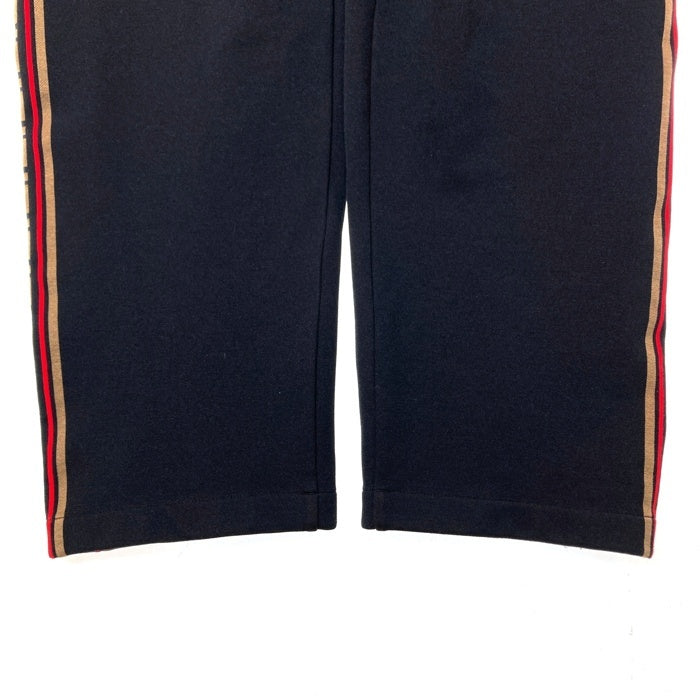 FENDI フェンディ FB0496 A6TH ズッカ柄 ストライプ トラックパンツ ブラック size52 瑞穂店