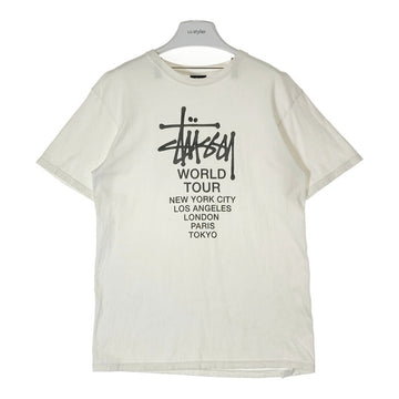 STUSSY ステューシー ショーンフォント ワールドツアー Tシャツ ホワイト sizeM 瑞穂店