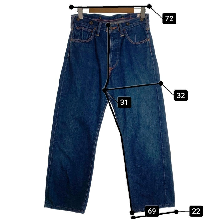 Lee リー REAL VINTAGE COWBOY カウボーイ 1930年モデル ボタンフライ シンチバック ドーナツボタン 赤耳 セルビッチ デニムパンツ インディゴ 14101 Size 30 福生店