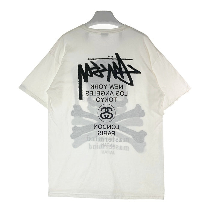 STUSSY ステューシー ×MASTERMIND マスターマインド ワールドツアーTシャツ ホワイト sizeL 瑞穂店