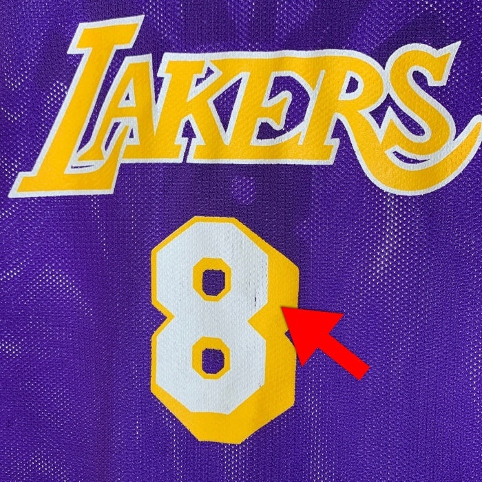 90's Champion チャンピオン LAKERS レイカース KOBE BRYANT コービーブライアント ネイビー イエロー メキシコ製 Size L(14-16) 福生店