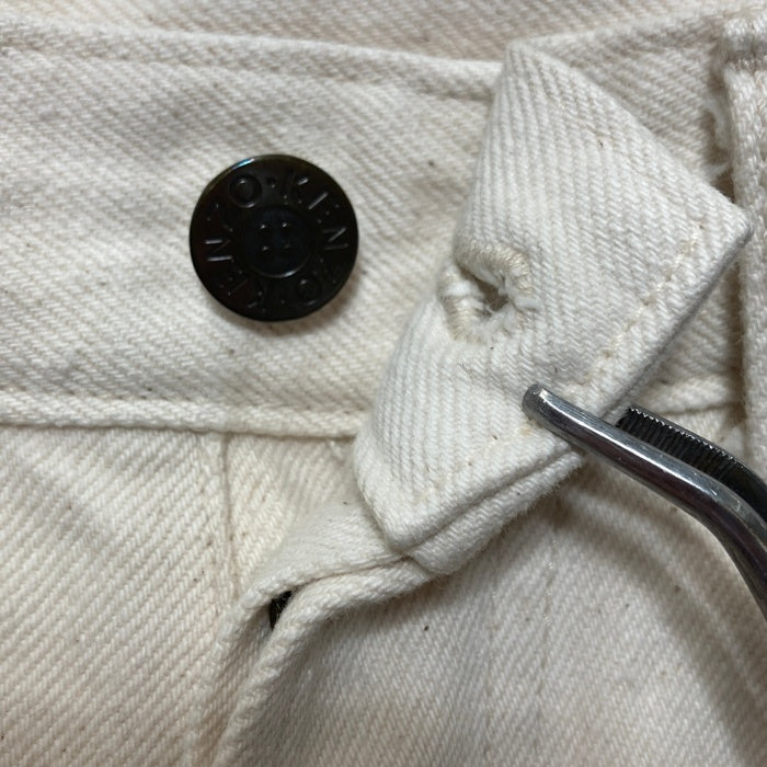 KENZO JEANS ケンゾージーンズ 北斎タグ メタルパッチ ボタンフライ デニムパンツ 生成り size79cm-① 瑞穂店