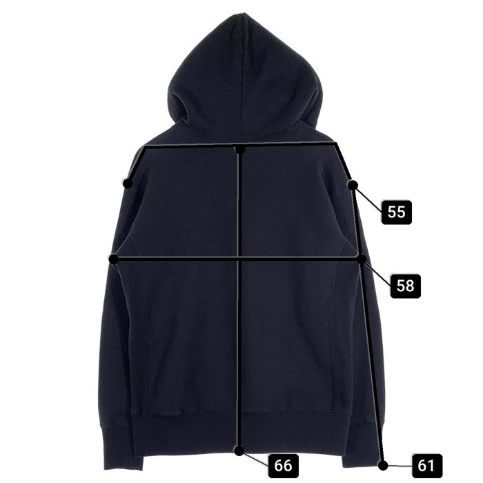 Champion チャンピオン リバースウィーブ プルオーバースウェットパーカー 単色タグ復刻 カレッジワッペン ブラック C3-W112 Size L 福生店