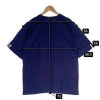 adidas アディダス TRUE TO THE SPORT Newyork Yankees ニューヨークヤンキース MLB チームロゴ 刺繡 半袖 Tシャツ ネイビー USA製 Size M 福生店