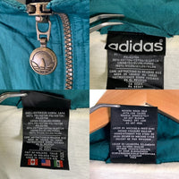 80-90's adidas アディダス ジップアップ トラックジャケット 切替 ポリエステル グリーン ブラック パープル Size XL 福生店