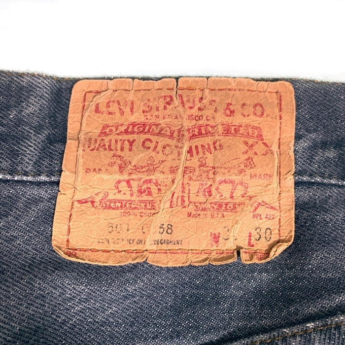 90's Levi's リーバイス 501-0658 ブラックデニムパンツ ジーンズ USA製 裾カットオフ Size 32×30 福生店
