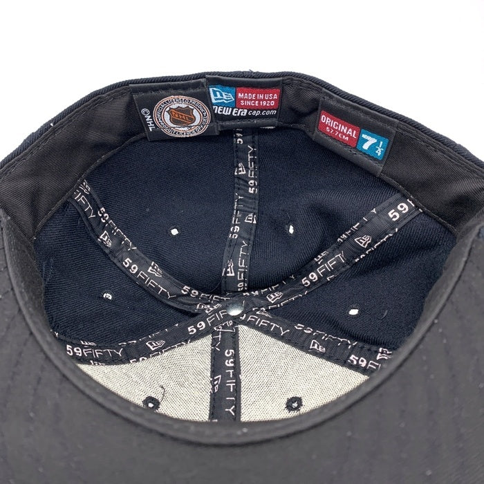 90's New Era ニューエラ 59FIFTY NHL ニューヨーク・レンジャーズ ウールベースボールキャップ ブラック USA製 Size 71/4 (57.7cm) 福生店