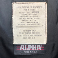 ALPHA INDUSTRIES アルファインダストリーズ USA製 80's 初期タグ IDEAL N-3B フライトジャケット シルバー sizeM 瑞穂店