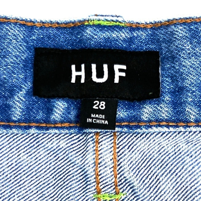 HUF ハフ 5ポケット ワイドデニムパンツ ライトインディゴ size28 瑞穂店