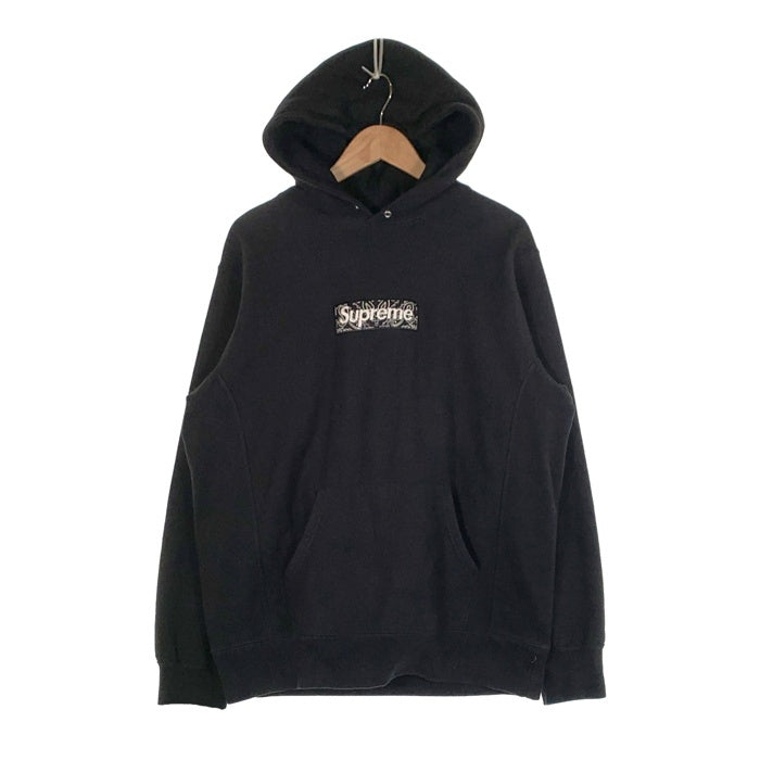 SUPREME シュプリーム 19AW Bandana  Box Logo Hooded Sweatshirt バンダナボックスロゴ プルオーバースウェットパーカー フーディ ブラック Size L 福生店