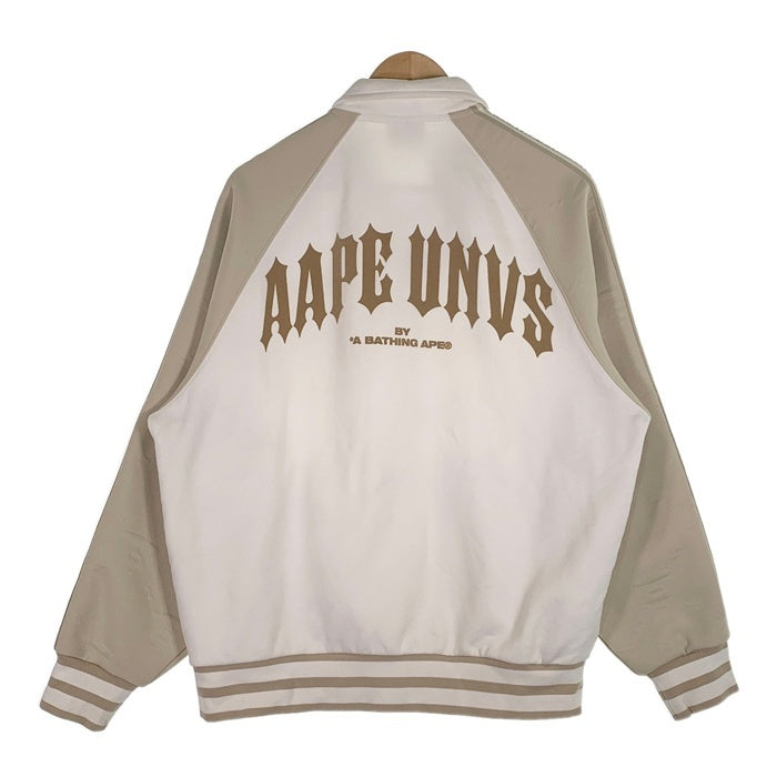 AAPE エーエイプ VARSITY JERSEY バーシティ ジャージ スウェット スタジャン アイボリー AAPSWMA355XXL Size M 福生店