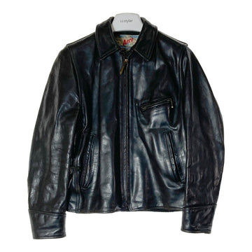 Aero leather エアロレザー ハーフベルト ホースハイド レザージャケット ブラック size38 瑞穂店