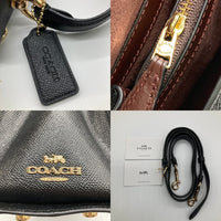 COACH コーチ F76618 2way レザー ショルダーバッグ ハンドバッグ ブラック 瑞穂店