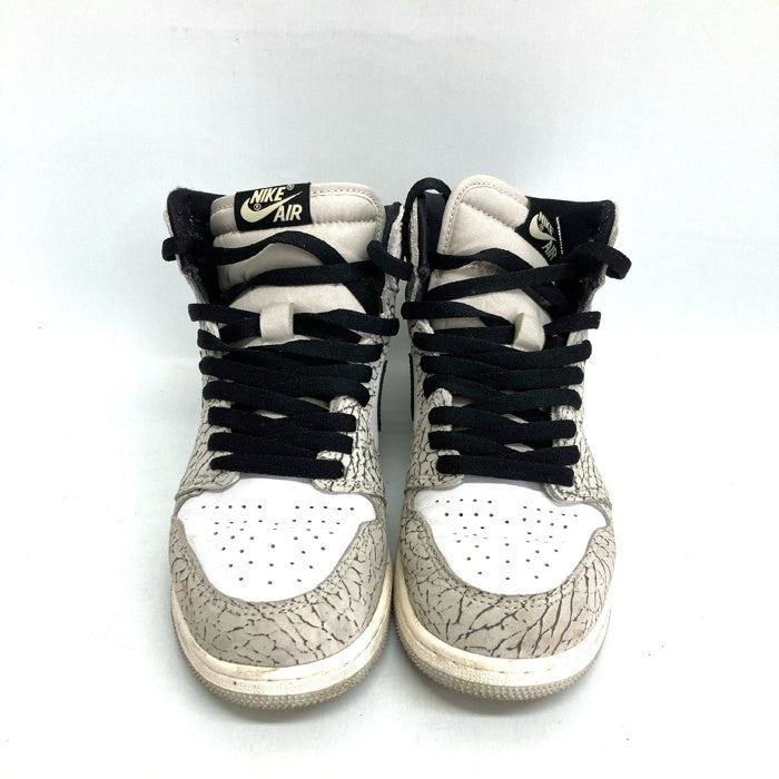 NIKE ナイキ GS Air Jordan 1 High OG White Cement エアジョーダン1 ハイ  スニーカー ホワイト size25cm 瑞穂店