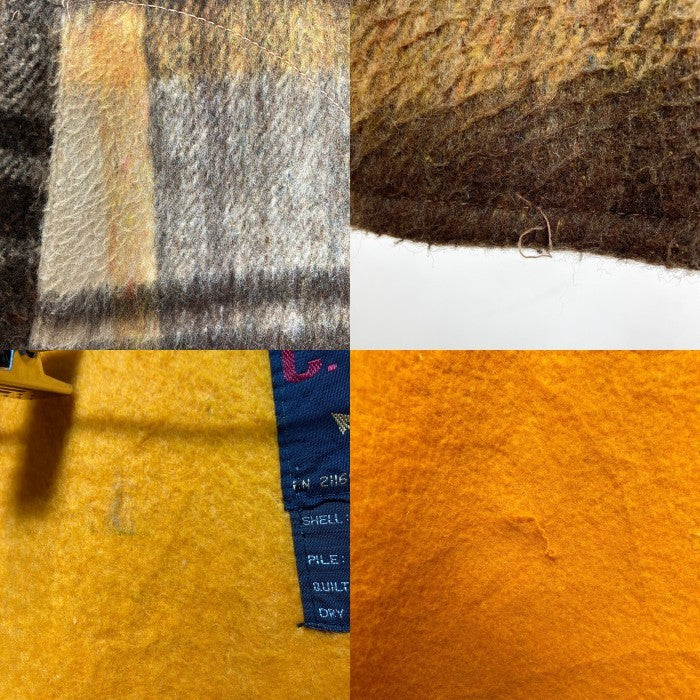 C.P.O. 70's 台湾製 リネン混 ウール チェックCPOシャツ ブラウン size- 瑞穂店