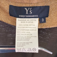 Y'S ワイズ 2005A/W コットンジャケット YN-T82-063 / YN-T84-063 ブラウン size3 瑞穂店