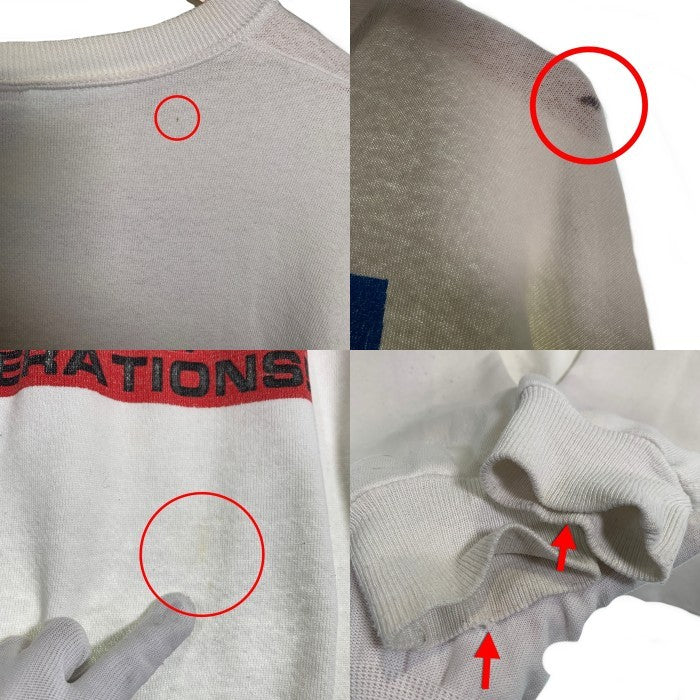 80`s JESUS ジーザス ペプシパロディ プリントクルーネックスウェットトレーナー ホワイト JERZEES USA製 やや薄手 Size XL 福生店