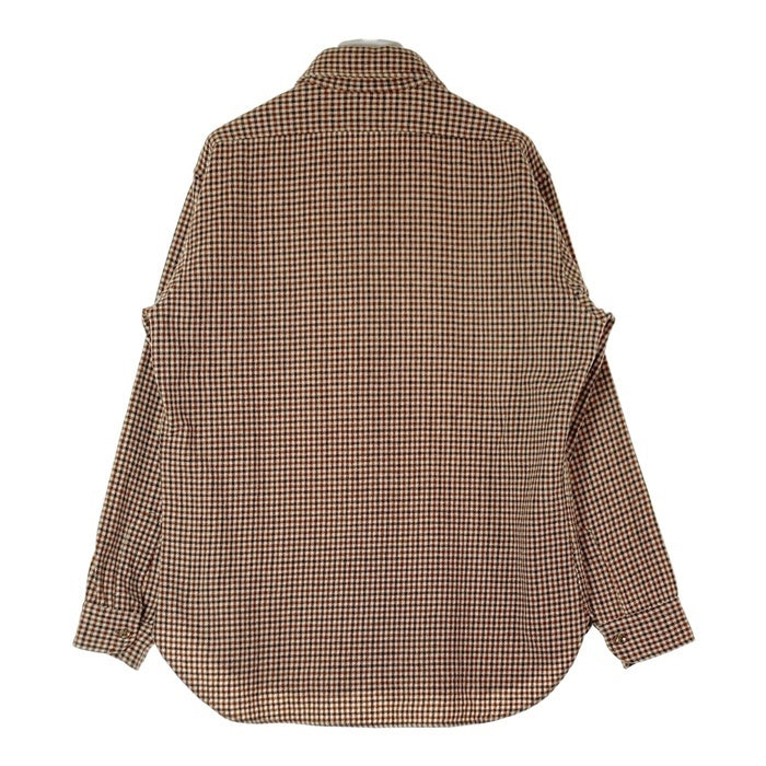 PENDLETON ペンドルトン 70's USA製 ウールシャツ 片ポケット 千鳥柄 ベージュxブラウン sizeL 瑞穂店