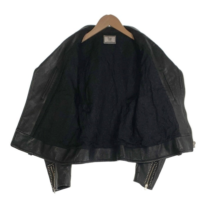 Rags McGREGOR ラグスマックレガー 16AW DOUBLE RIDERS STUDS LEATHER JACKET ダブルライダース スタッズ レザー ジャケット ゴートレザー 211146604 ブラック Size L 福生店