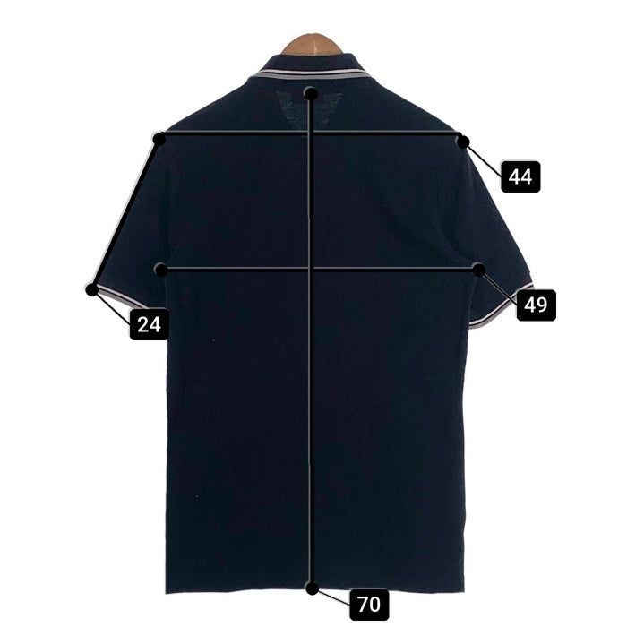 PRADA SPORT プラダスポーツ 鹿の子 ポロシャツ 半袖 ブラック コットン SJ887 2011 Size M 福生店