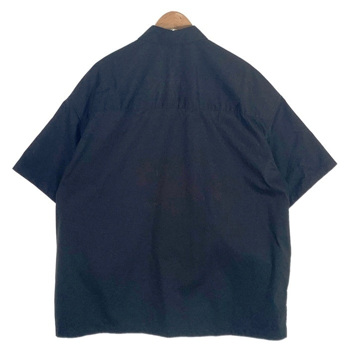 Graphpaper グラフペーパー Solotex Twill S/S Oversized Box Shirt ソロテックス ツイルショートスリーブシャツ ブラック ボックスシルエット GM232-50054B Size F 福生店