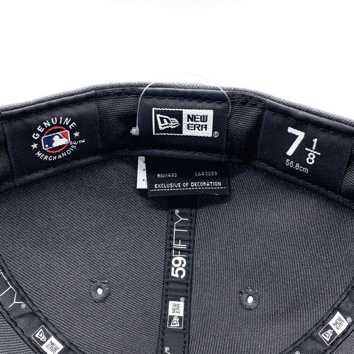 New Era ニューエラ Chicago White Sox シカゴホワイトソックス 59FIFTY ベースボールキャップ チャコール ブラック Size 7 1/8 (56.8cm) 福生店