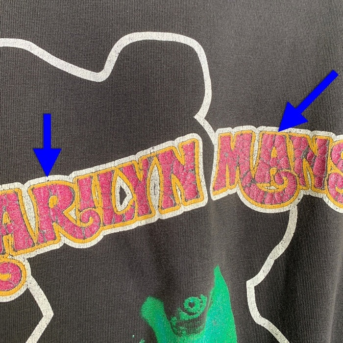 90's MARILYN MANSON マリリン マンソン SMELLS LIKE CHILDREN 半袖 Tシャツ ブラック USA製 Size L 福生店