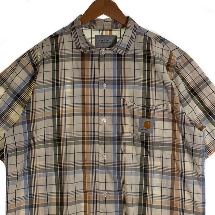 CAHARTT W.I.P カーハート ワークインプログレス S/S VILAY SHIRT 半袖 チェックシャツ ベージュ ナチュラル I028944.05.90.03 Size M 福生店