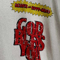 GOD BLESS YOU ゴッドブレスユー EXAMPLE エグザンプル BEAVIS AND BUTT-HEAD ビーバス・アンド・バットヘッド 半袖 Tシャツ ホワイト Size XX-LARGE 福生店