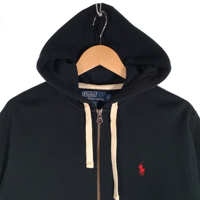 POLO RALPH LAUREN ポロ ラルフローレン フード裏サーマル ジップアップ パーカー フーディー ブラック Size Ｓ 福生店