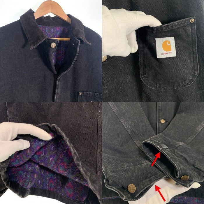 Carhartt カーハート ダック チョアコート カバーオール ブランケットライナー ブラック Size XL相当 福生店