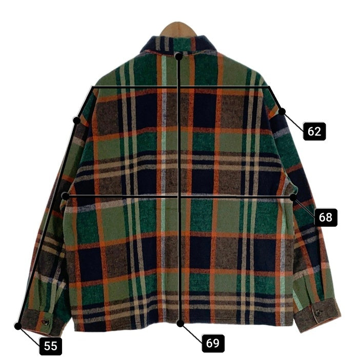 DISCUS ディスカス シャギーチェックシャツジャケット グリーン ユニセックス 4487-2902 Size L 福生店