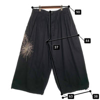 S'YTE サイト ヨウジヤマモト FIREWORKS EMBROIDERY BALLOON PANTS 刺繡 バルーンパンツ ブラック UT-P06-001 Size 3 福生店