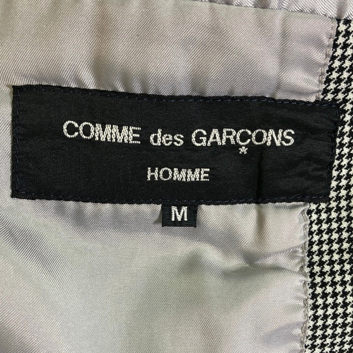 COMME des GARCONS HOMME コムデギャルソンオム HF-J040 AD2010 クレイジーチェックパターン 4つボタン テーラードジャケット ブラック sizeM 瑞穂店