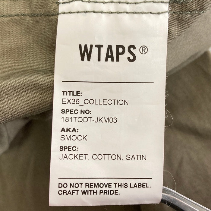 WTAPS ダブルタップス 181TQDT-JKM03 18SS SMOCK JACKET COTTON SATIN スモック サテン ジャケット カーキ size3 瑞穂店