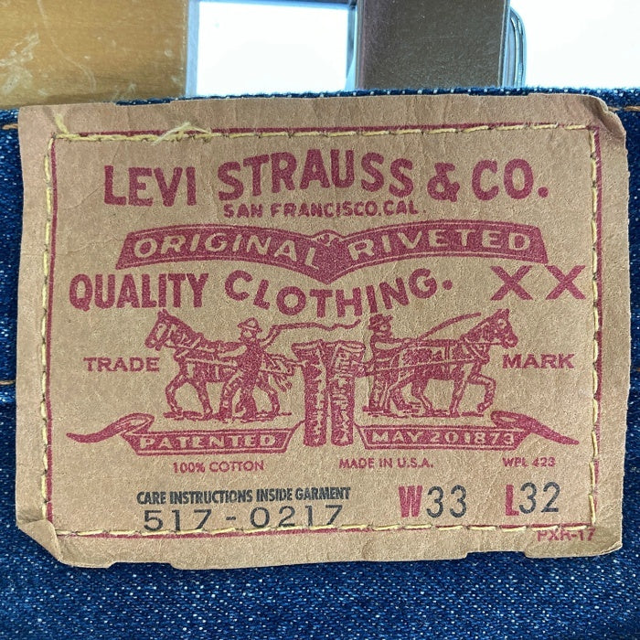 LEVI'S リーバイス 90s USA製 555 バレンシア復刻 517-0217 99年製 デニムパンツ インディゴ sizeW33 瑞穂店